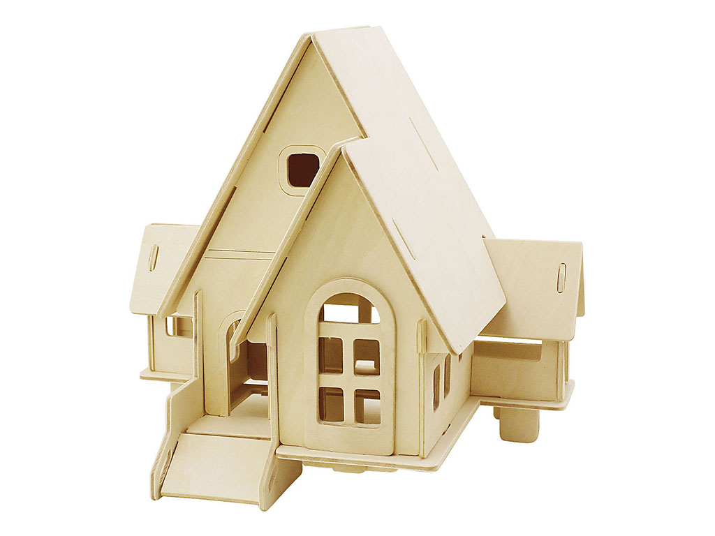 數(shù)控雕刻機(jī)制作木工3D拼圖玩具屋