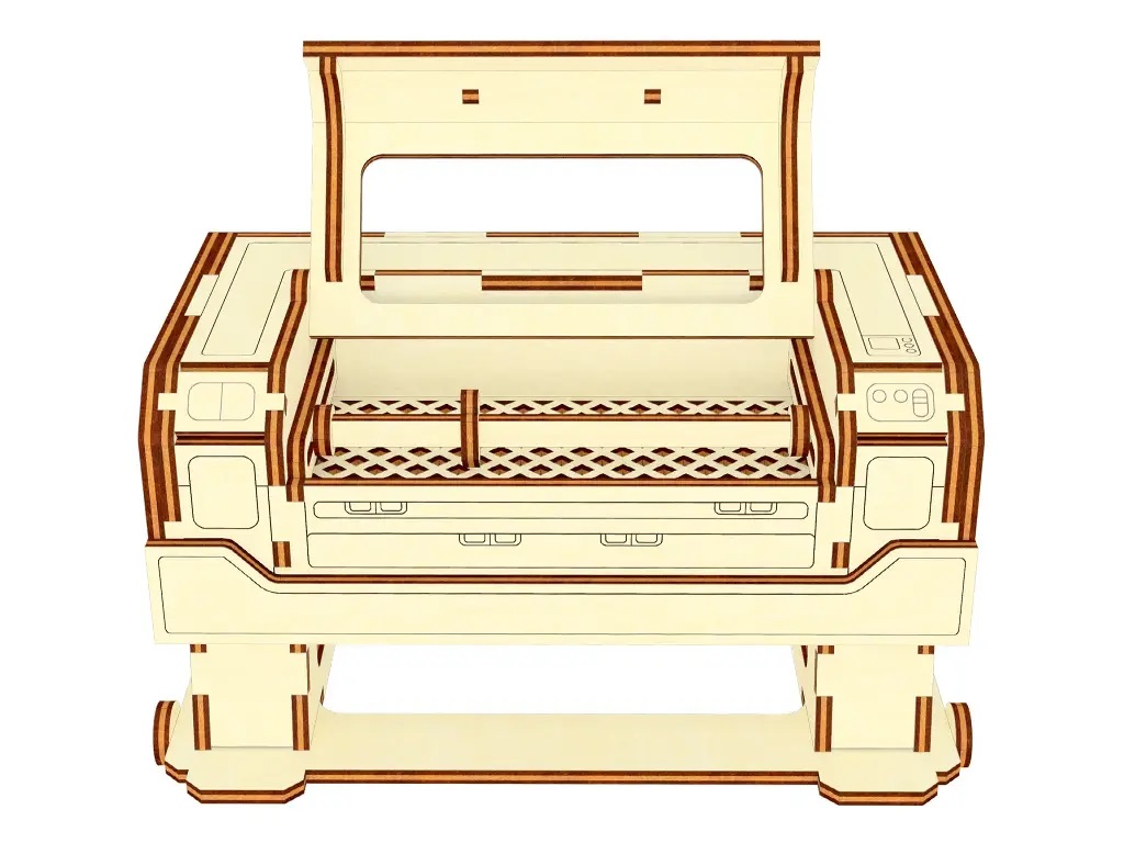 激光切割3D膠合板激光切割機拼圖
