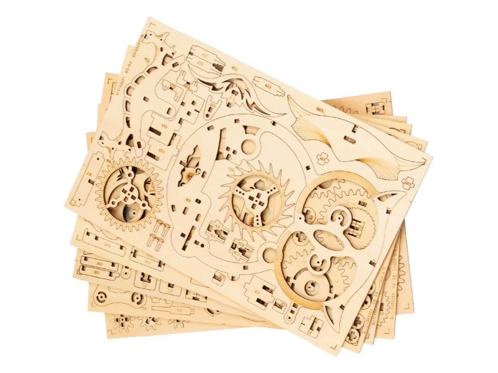 激光切割3D木制拼裝拼圖