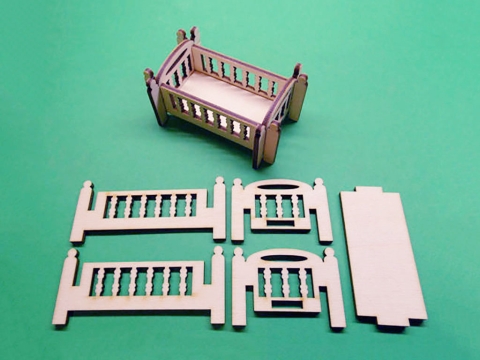 CO2 采用膠合板和中密度纖維板激光切割木制嬰兒床 CO2 采用膠合板和中密度纖維板激光切割木制嬰兒床