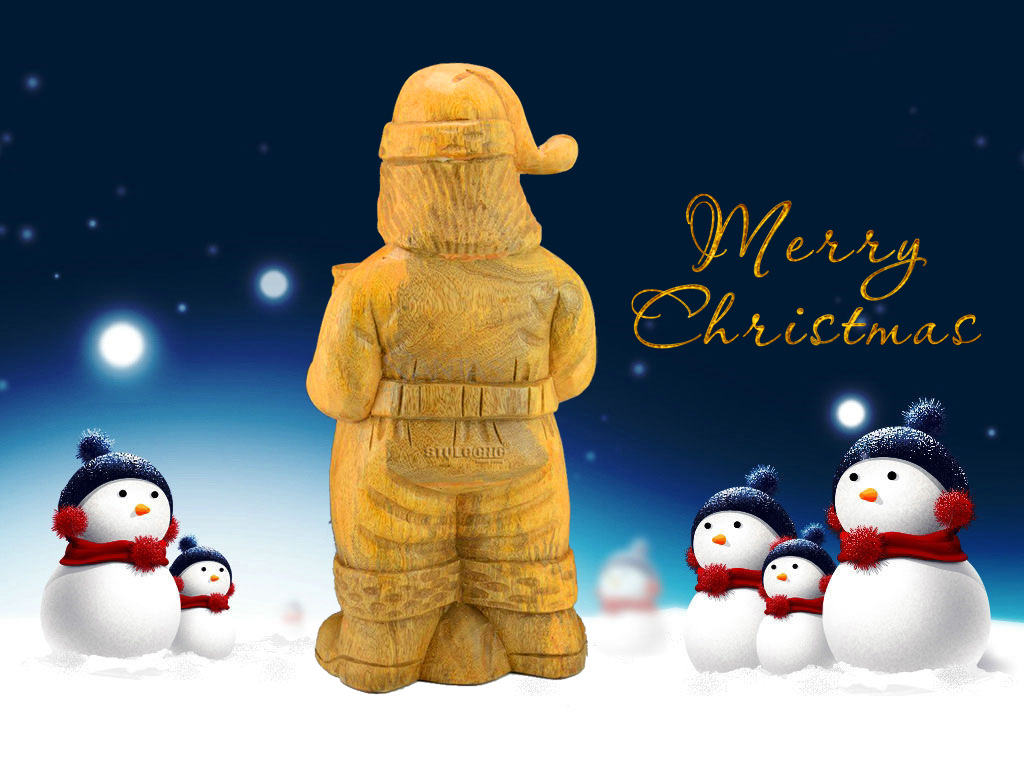 3DWood數控雕刻機2018年圣誕節圣誕老人雕刻項目