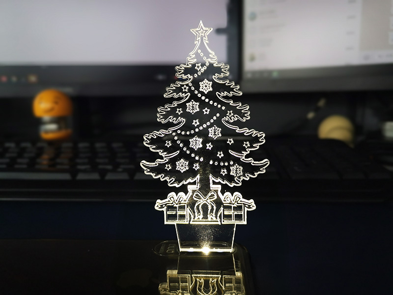 激光雕刻切割3D亞克力圣誕飾品