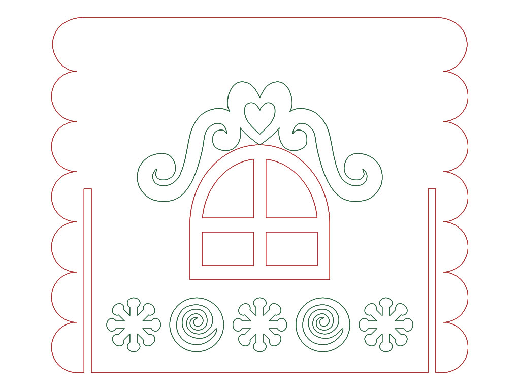 激光切割3D姜餅屋設計