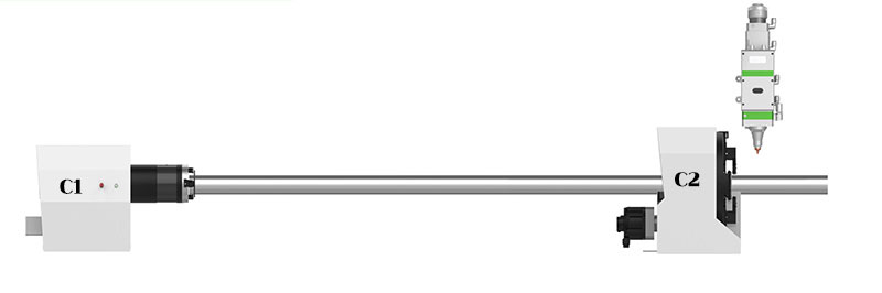 雙卡盤激光切管機