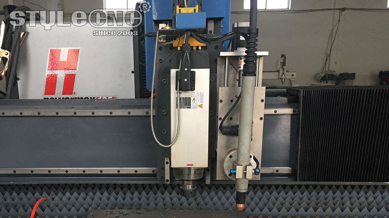 數控等離子工作臺與數控銑床主軸相結合 數控等離子工作臺與數控銑床主軸相結合